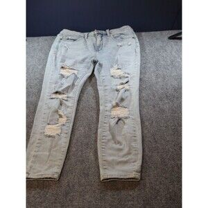 Judy Blue Womens Jeans 30 Light Wash Distressed Ripped Skinny Stretch Denim